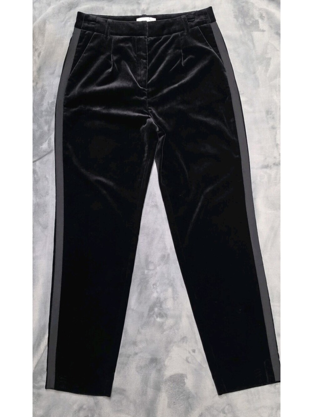 Bonpoint Velvet Tuxedo Trousers 36/4 Velvet Grosgrain Stripe NWOT
